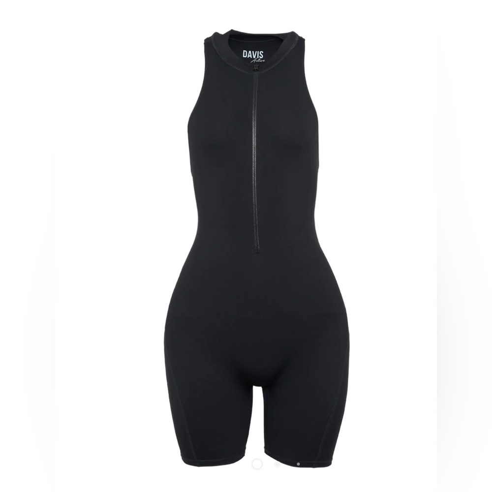 Davis Active - Zip Romper in Black - M/L - Brand New - No Tags